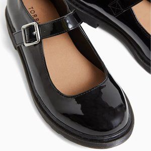 TORRID BLACK FAUX LEATHER MARY JANE OXFORD FLAT